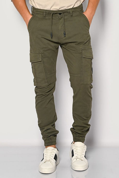 Ανδρικό Παντελόνι Cargo Χακί Brokers