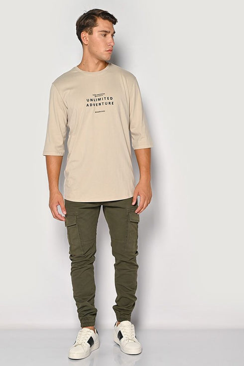 Ανδρικό Παντελόνι Cargo Χακί Brokers