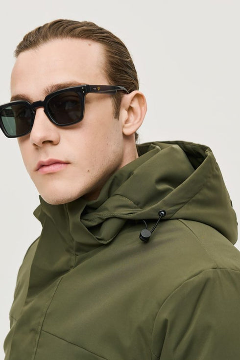 Ανδρικό Μπουφάν Λαδί με Αποσπώμενο Γιλέκο