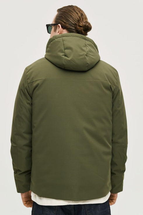 Ανδρικό Μπουφάν Λαδί με Αποσπώμενο Γιλέκο
