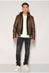 Ανδρικό Μπουφάν Δερματίνη Καφέ Camaro