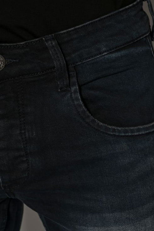 Ανδρικό Τζιν Παντελόνι Στενή Γραμμή Blue Black Camaro