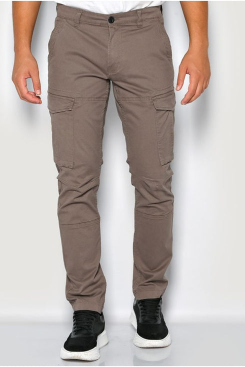 Ανδρικό Παντελόνι Cargo με Ίσιο Τελείωμα Γκρι Camaro