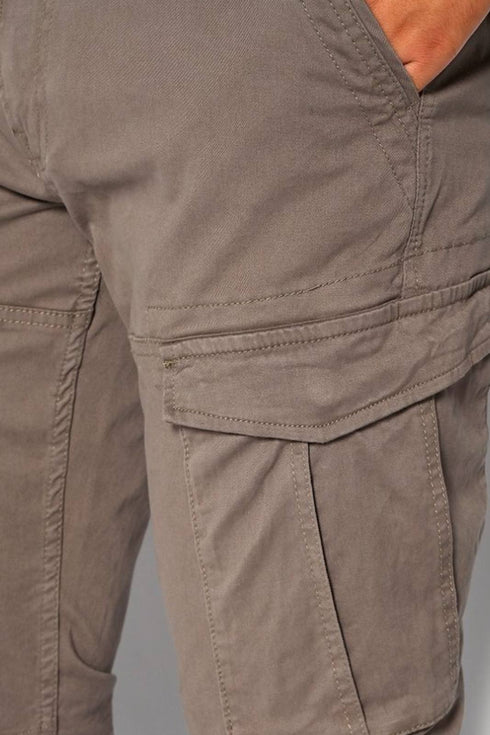 Ανδρικό Παντελόνι Cargo με Ίσιο Τελείωμα Γκρι Camaro