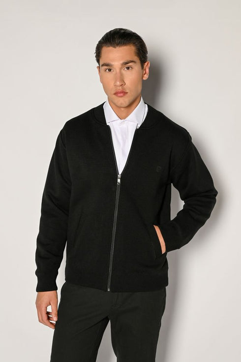 Ανδρικό Πλεκτό Ζακετομπουφάν Μαύρο Sogo