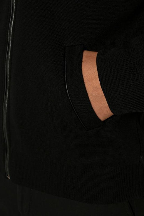 Ανδρικό Πλεκτό Ζακετομπουφάν Μαύρο Sogo