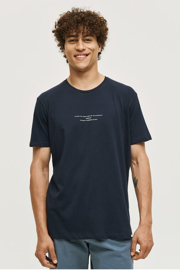 Ανδρικό Κοντομάνικο T-Shirt Μπλε Brokers