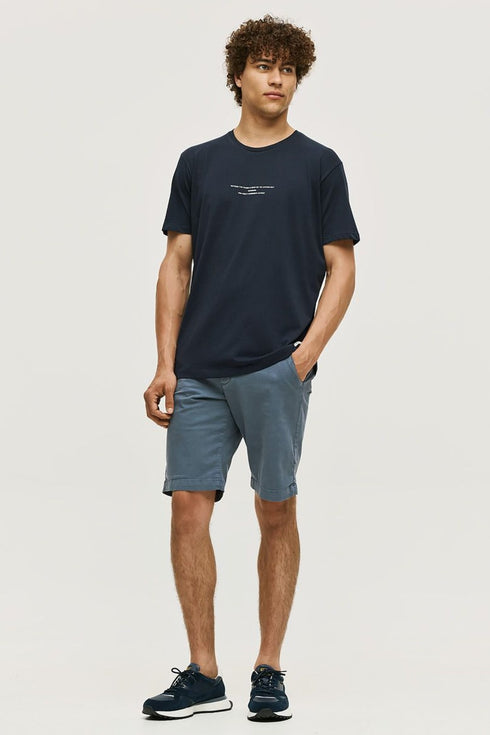 Ανδρικό Κοντομάνικο T-Shirt Μπλε Brokers