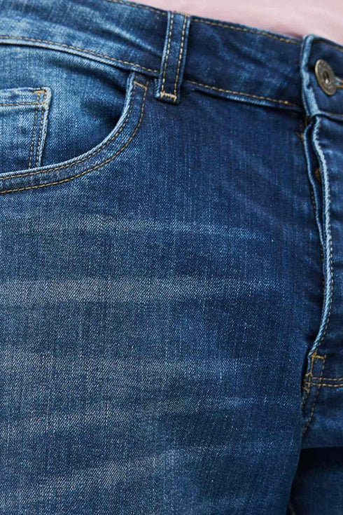 Ανδρικό Τζιν Παντελόνι Ίσια Γραμμή Μπλε Camaro