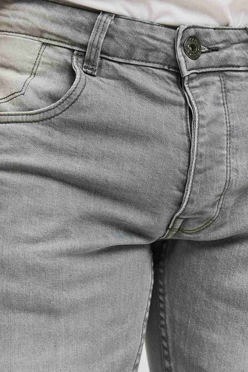 Ανδρικό Τζιν Παντελόνι Στενή Γραμμή Γκρι Camaro