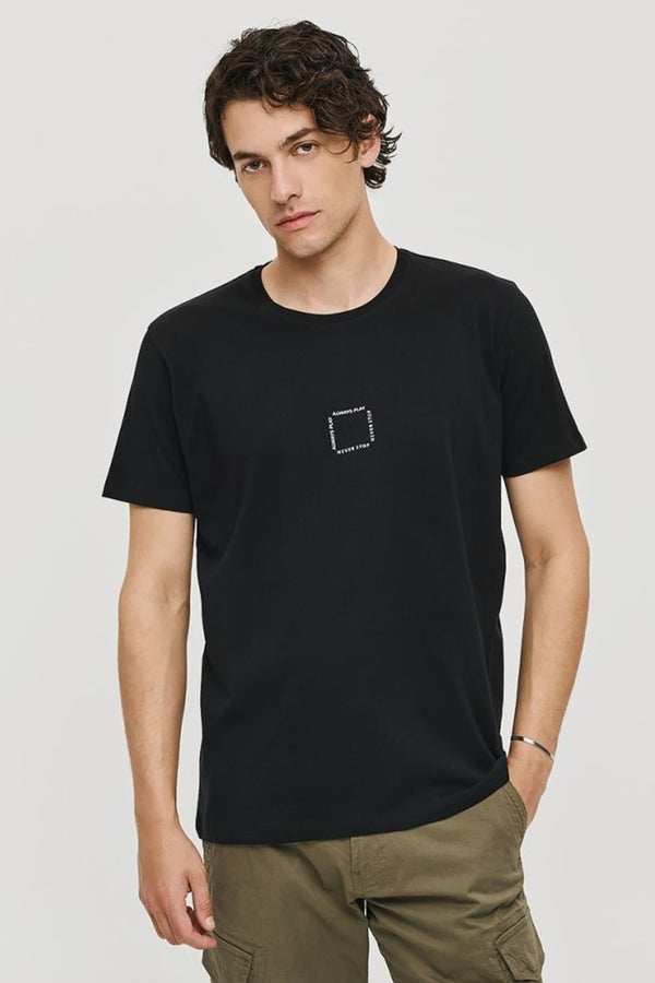 Ανδρικό T-Shirt Κοντομάνικο Μαύρο Camaro