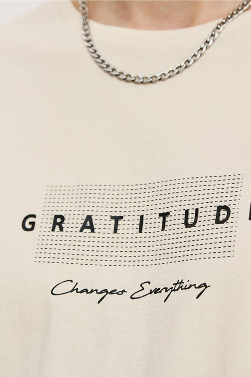 Ανδρικό T-Shirt Κοντομάνικο Μπεζ Camaro