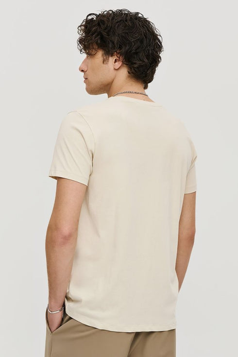 Ανδρικό T-Shirt Κοντομάνικο Μπεζ Camaro