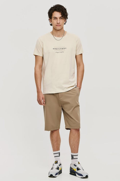 Ανδρικό T-Shirt Κοντομάνικο Μπεζ Camaro