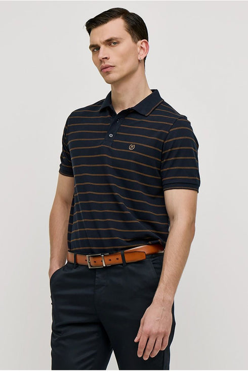 Ανδρικό Μπλουζάκι Πόλο Μπλε Ριγέ Sogo