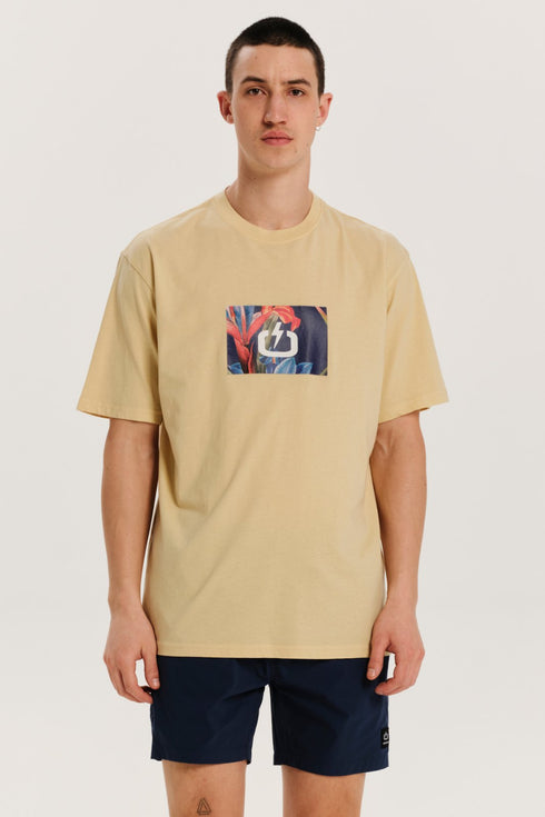 Emerson Ανδρικό Κοντομάνικο T-Shirt Κίτρινο με Στάμπα