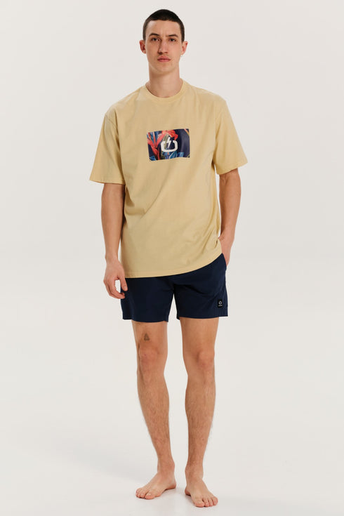 Emerson Ανδρικό Κοντομάνικο T-Shirt Κίτρινο με Στάμπα