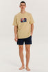 Emerson Ανδρικό Κοντομάνικο T-Shirt Κίτρινο με Στάμπα