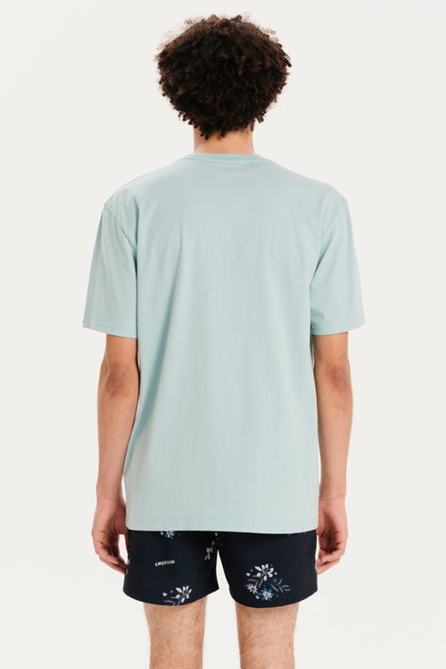 Emerson Ανδρικό Κοντομάνικο T-Shirt Γαλάζιο με Στάμπα