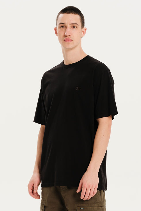 Emerson Ανδρικό Μονόχρωμο Κοντομάνικο T-Shirt Μαύρο