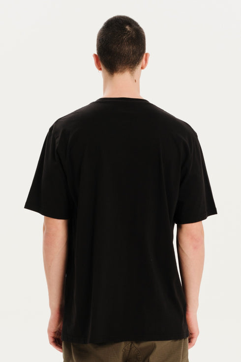 Emerson Ανδρικό Μονόχρωμο Κοντομάνικο T-Shirt Μαύρο