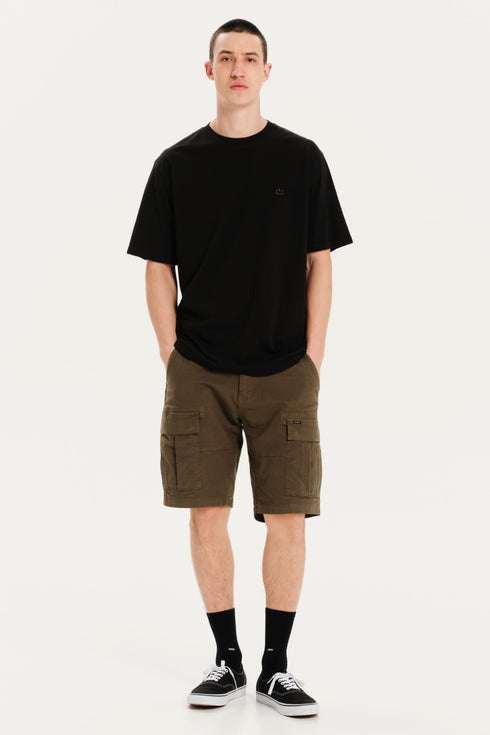 Emerson Ανδρικό Μονόχρωμο Κοντομάνικο T-Shirt Μαύρο