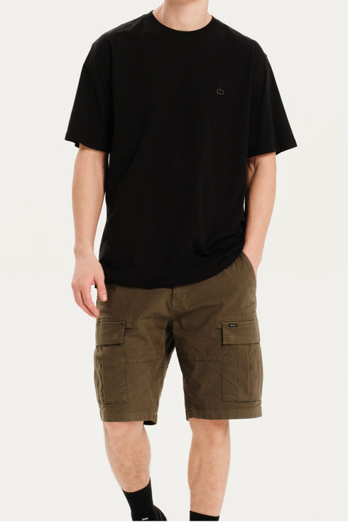 Emerson Ανδρικό Μονόχρωμο Κοντομάνικο T-Shirt Μαύρο