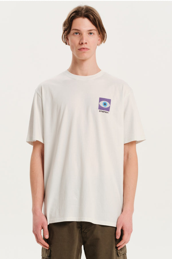 Emerson Ανδρικό Κοντομάνικο T-Shirt με Τύπωμα στην Πλάτη Πάγος