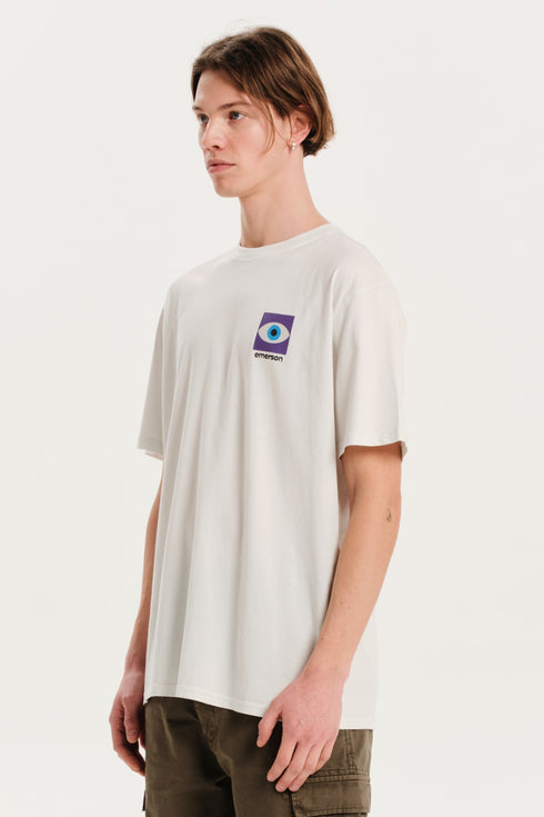 Emerson Ανδρικό Κοντομάνικο T-Shirt με Τύπωμα στην Πλάτη Πάγος