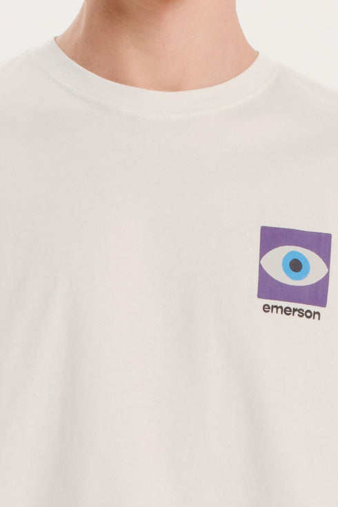 Emerson Ανδρικό Κοντομάνικο T-Shirt με Τύπωμα στην Πλάτη Πάγος