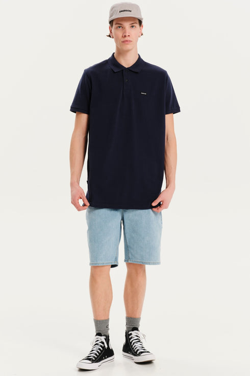 Emerson Κοντομάνικη Ανδρική Μπλούζα Πόλο Μπλε