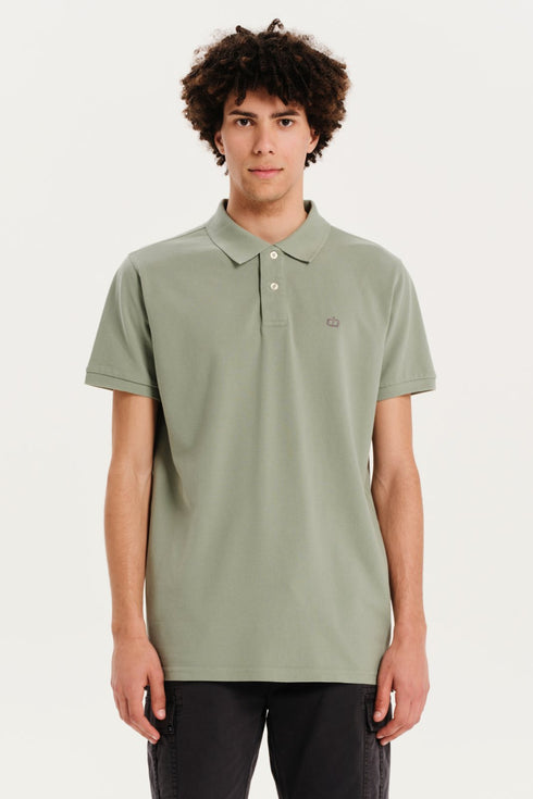 Emerson Κοντομάνικη Ανδρική Μπλούζα Πόλο Φυστικί