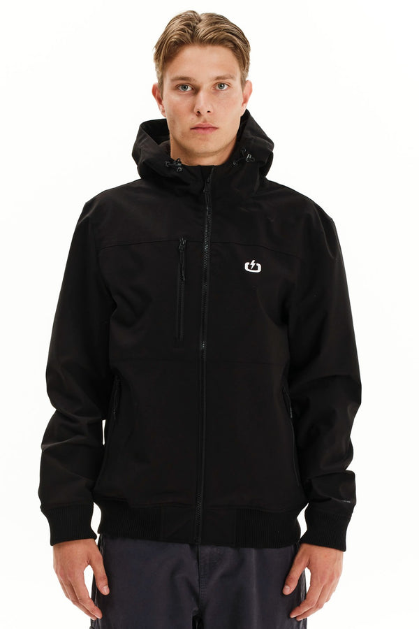 Emerson Ανδρικό Μπουφάν Bomber με Κουκούλα Μαύρο
