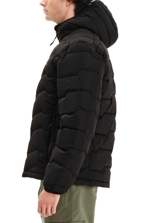 Emerson Ανδρικό Μπουφάν Puffer με Κουκούλα Μαύρο