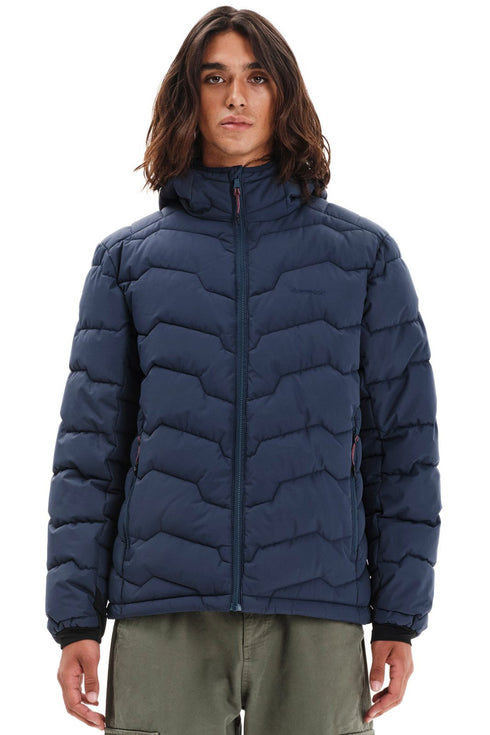 Emerson Ανδρικό Μπουφάν Puffer με Κουκούλα Μπλε