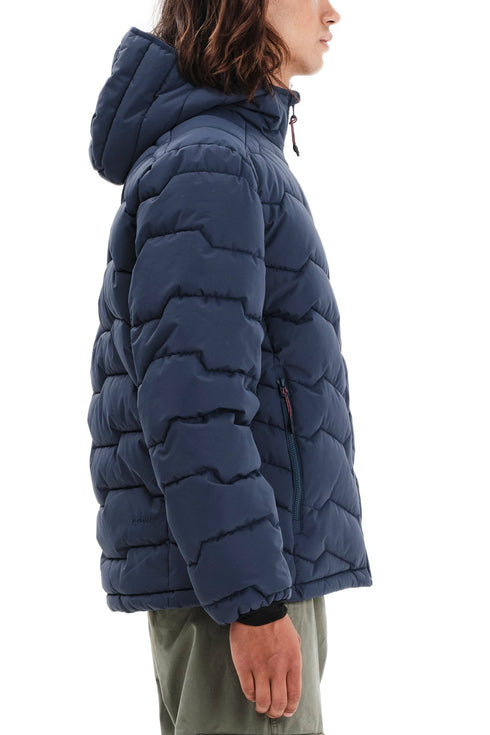 Emerson Ανδρικό Μπουφάν Puffer με Κουκούλα Μπλε