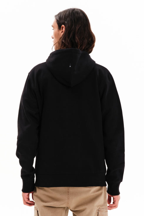 Ανδρικό Φούτερ με Κουκούλα Μαύρο Logo Emerson