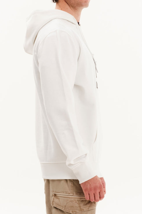 Ανδρικό Φούτερ με Κουκούλα Λευκό Logo Emerson