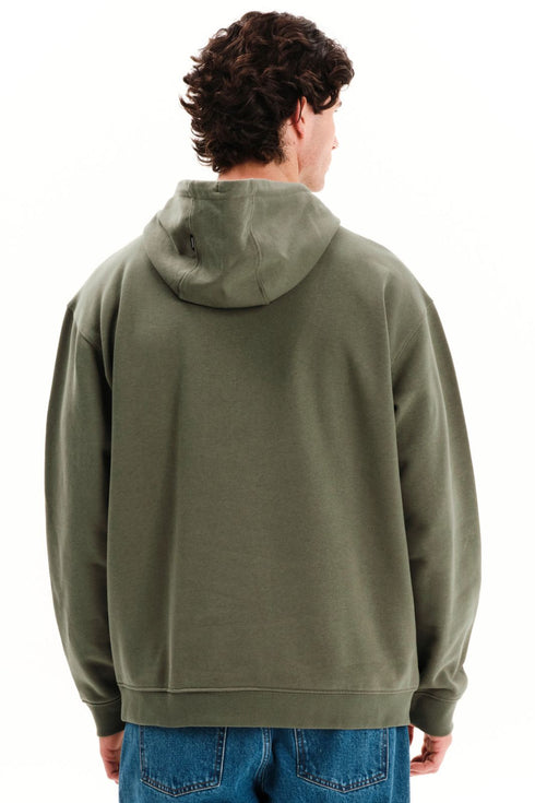 Ανδρικό Φούτερ με Κουκούλα Λαδί Emerson