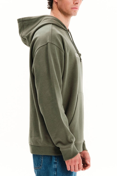 Ανδρικό Φούτερ με Κουκούλα Λαδί Emerson