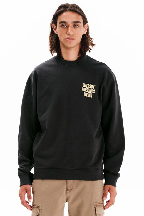 Emerson Ανδρικό Φούτερ Λαιμόκοψη Πράσινο