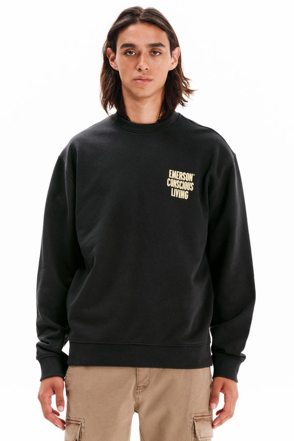 Emerson Ανδρικό Φούτερ Λαιμόκοψη Πράσινο