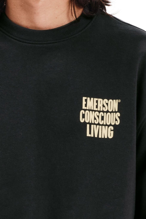 Emerson Ανδρικό Φούτερ Λαιμόκοψη Πράσινο