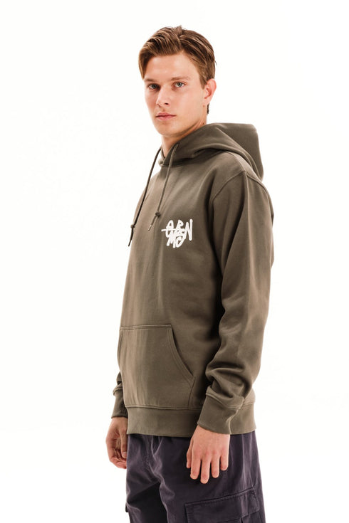 Emerson Ανδρικό Φούτερ Μπεζ με Τύπωμα στην Πλάτη