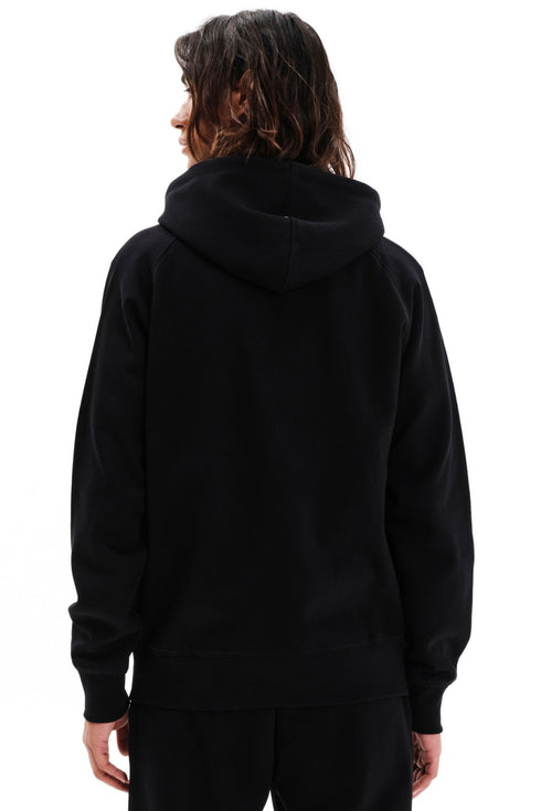 Ανδρική Ζακέτα Φούτερ με Κουκούλα Μαύρη Emerson