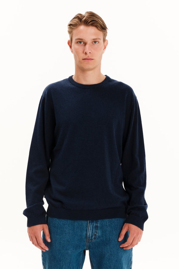 Ανδρικό Βαμβακερό Λεπτό Πλεκτό Μπλε Emerson