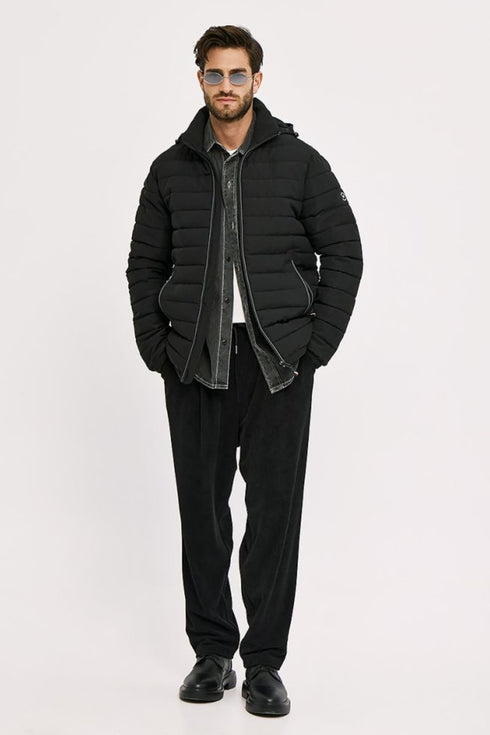 Ανδρικό Μπουφάν Puffer Μαύρο Camaro