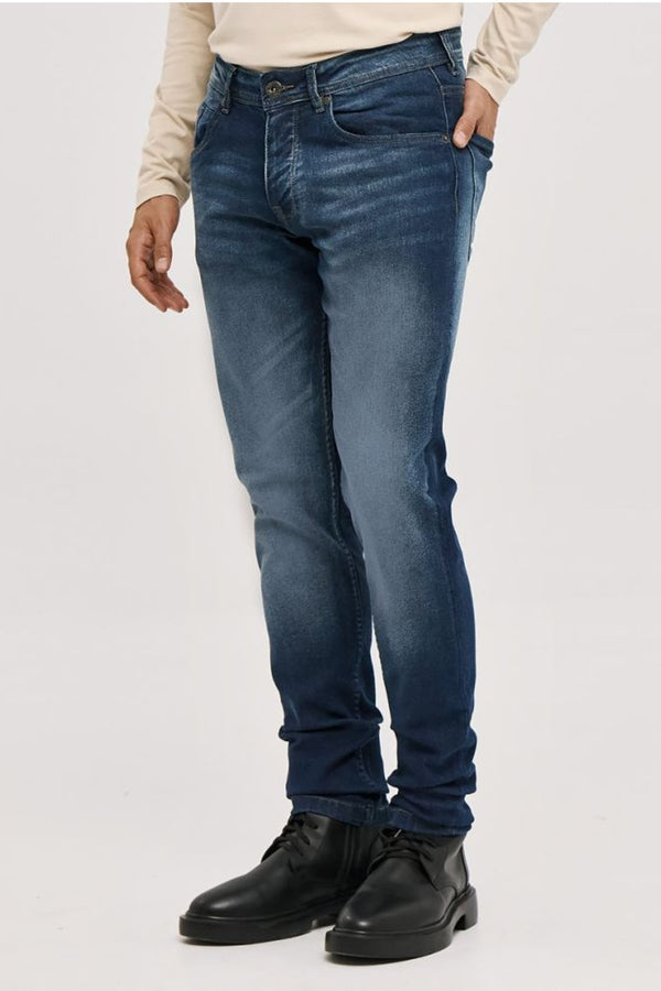 Ανδρικό Τζιν Στενή Γραμμή Μπλε Camaro