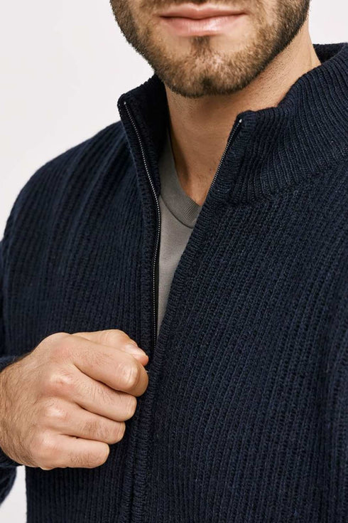 Ανδρική Πλεκτή Ζακέτα Μπλε Camaro