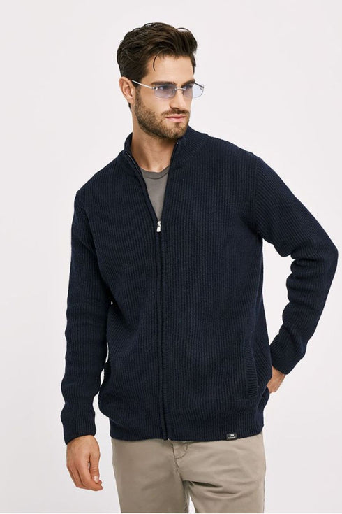 Ανδρική Πλεκτή Ζακέτα Μπλε Camaro
